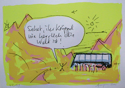 Peter Angermann: o.T (Seht, ihr Krüppel...)