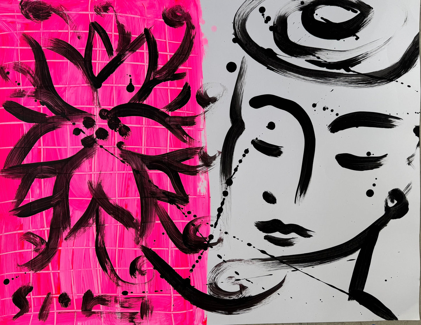Stefan Szczesny: Flower on pink and Eva