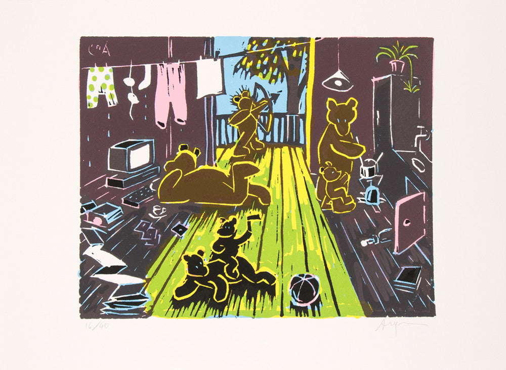 Peter Angermann: Siebdruckmappe "Medvedi"