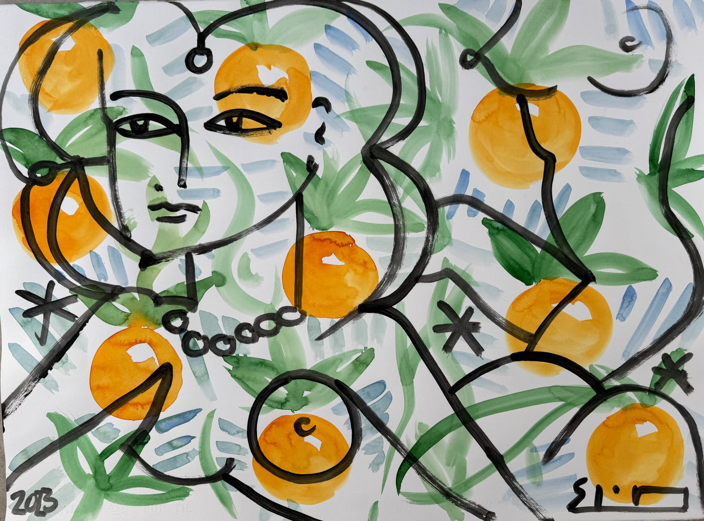 Stefan Szczesny: Eva with oranges