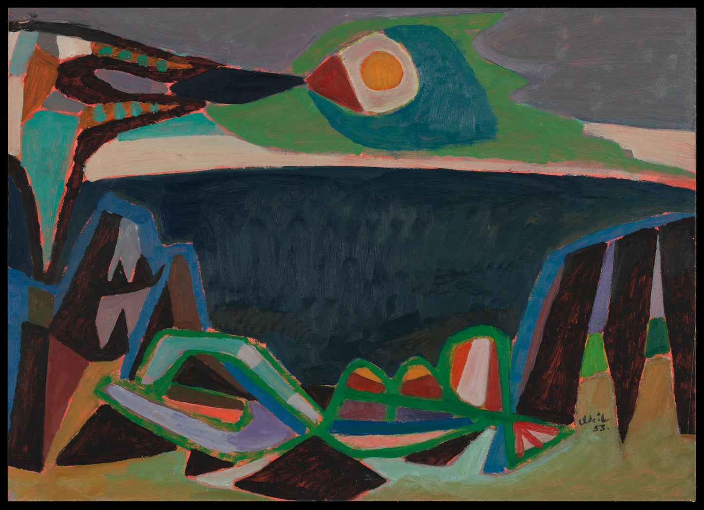 Ernst Weil: Landschaft mit See