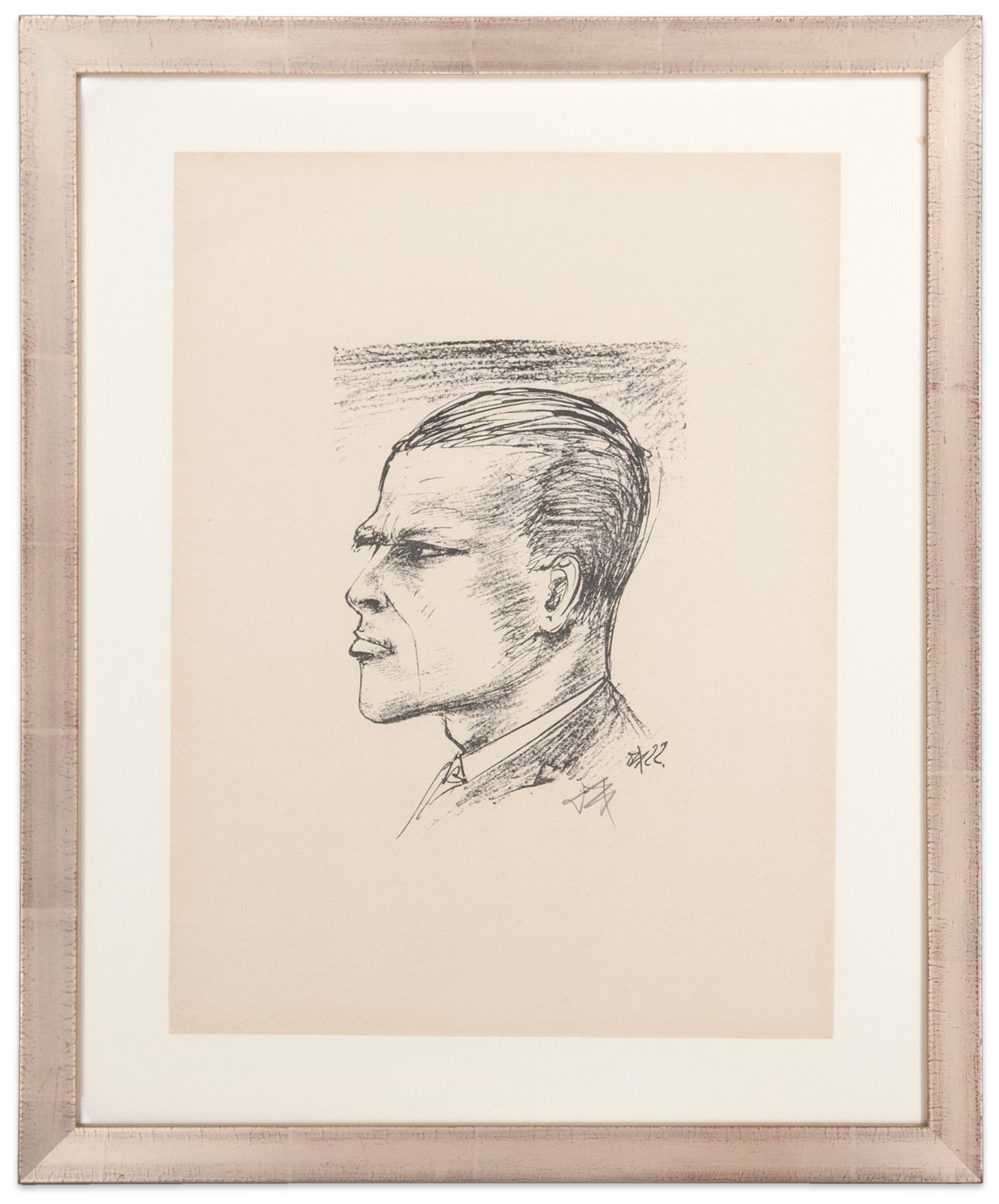 Otto Dix: Selbstbildnis im Profil (Self-portrait in profile)
