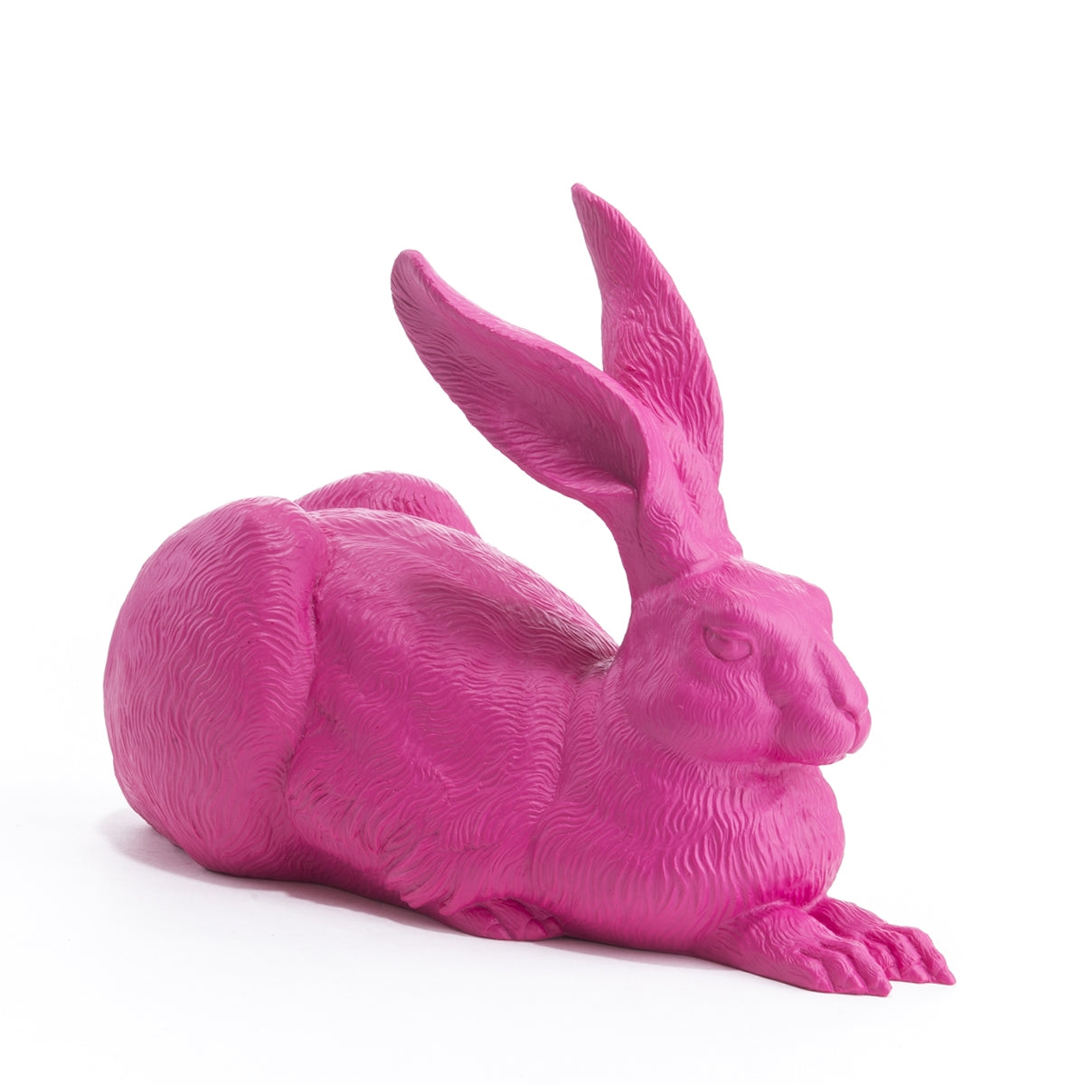 Pinke Skulptur des Dürer-Hasen von Ottmar Hörl, moderne Interpretation des berühmten Feldhasen von Albrecht Dürer, farbige Kunststofffigur