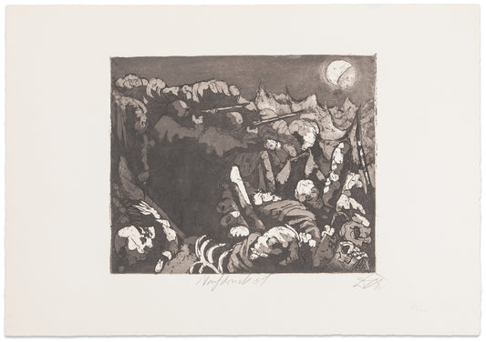 Otto Dix: Die Sappenposten haben nachts das Feuer zu unterhalten (The squadron posts have to maintain the fire at night)