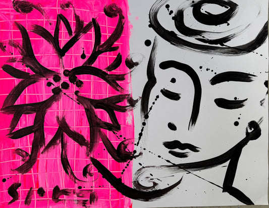 Stefan Szczesny: Flower on pink and Eva