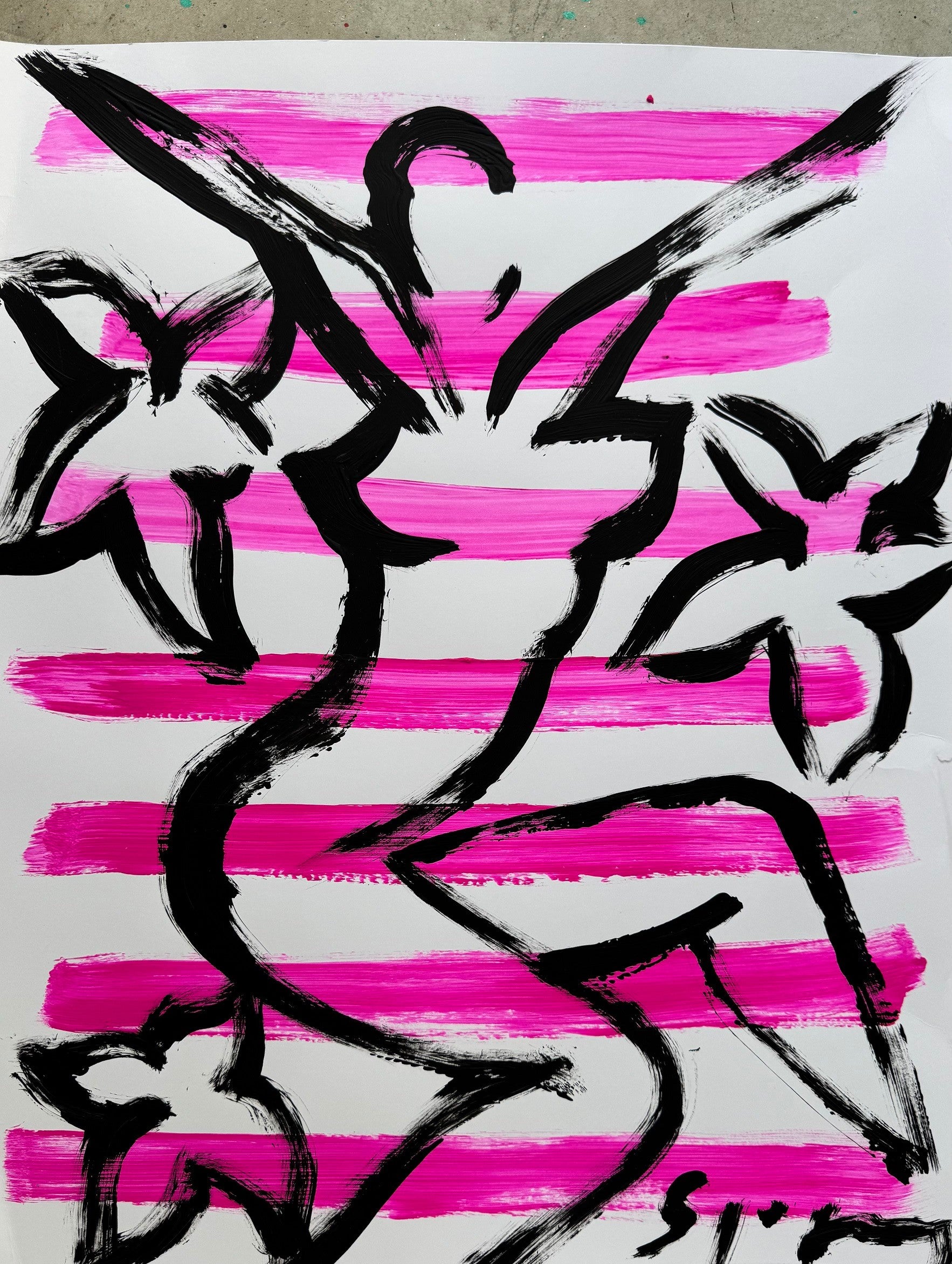 Stefan Szczesny: nude on pink stripes